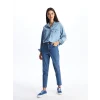 LCW Jeans Indigo Slim Mom Kadın Jean Pantolon