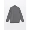 LCWAIKIKI Classic Antrasit Dik Yaka Uzun Kollu Erkek Kalın Sweatshirt