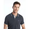 LCWAIKIKI Classic Antrasit Polo Yaka Kısa Kollu Pike Erkek Tişört