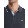 LCWAIKIKI Classic Antrasit Polo Yaka Kısa Kollu Pike Erkek Tişört