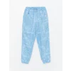 LCW Kids Mavi Beli Lastikli Kız Çocuk Jogger Pantolon