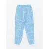LCW Kids Mavi Beli Lastikli Kız Çocuk Jogger Pantolon