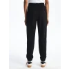 XSIDE Siyah Kadın Beli Lastikli Düz Jogger Eşofman Altı