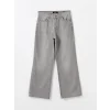 LCW Jeans Gri Wideleg Kadın Jean Pantolon