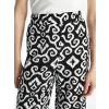 LCWAIKIKI Classic Siyah Beli Lastikli Desenli Geniş Paça Kadın Pantolon