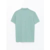 LCWAIKIKI Classic Yeşil Polo Yaka Kısa Kollu Desenli Pike Erkek Tişört