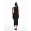 LCW Vision Siyah Bisiklet Yaka Kadın Bodycon Elbise
