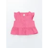 LCW Kids Pembe Kare Yaka Kolsuz Basic Kız Bebek Gömlek