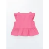 LCW Kids Pembe Kare Yaka Kolsuz Basic Kız Bebek Gömlek