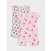 LCW baby Pembe Bisiklet Yaka Kız Bebek Tulum 2li