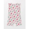 LCW baby Pembe Bisiklet Yaka Kız Bebek Tulum 2li
