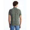 SOUTHBLUE Haki Hakim Yaka Kısa Kollu Desenli Erkek Tişört