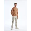 LCWAIKIKI Classic Bej Dar Kalıp Gabardin Erkek Chino Pantolon