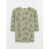 LCW Grace Yeşil Bisiklet Yaka Çiçekli Kadın Bluz