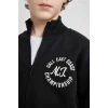 Defacto B6634 Siyah Erkek Çocuk Dik Yaka Baskılı Fermuarlı Sweatshirt