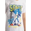 Defacto C5508 Beyaz Erkek Çocuk Sonic the Hedgehog Kısa Kollu Şortlu Pijama Takımı