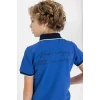 Defacto B6830 Mavi Erkek Çocuk Pike Kısa Kollu Polo Tişört