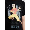 Defacto C0381 Siyah Erkek Çocuk Avatar the Last Airbender Bisiklet Yaka Kısa Kollu Tişört