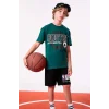 Defacto C0389 Yeşil Erkek Çocuk NBA Boston Celtics Bisiklet Yaka Kısa Kollu Tişört