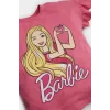 Defacto E9128 Pembe Kız Bebek Barbie 2li Takım Kısa Kollu Tişört Beli Lastikli Şort