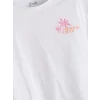 LCW Kids Beyaz Bisiklet Yaka Çiçekli Kız Çocuk Tişört ve Şort