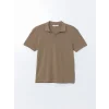 LCW Vision Bej Polo Yaka Kısa Kollu Penye Erkek Tişört