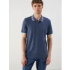 LCWAIKIKI Classic Indigo Polo Yaka Kısa Kollu Erkek Tişört