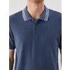 LCWAIKIKI Classic Indigo Polo Yaka Kısa Kollu Erkek Tişört