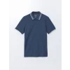 LCWAIKIKI Classic Indigo Polo Yaka Kısa Kollu Erkek Tişört