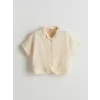LCW Kids Bej Kısa Kollu Kız Çocuk Gömlek ve Şort