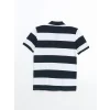 LCWAIKIKI Classic Lacivert Polo Yaka Kısa Kollu Çizgili Pike Erkek Tişört