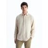 LCW Vision Bej Regular Fit Uzun Kollu Erkek Gömlek