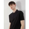 XSIDE Siyah Polo Yaka Erkek Tişört