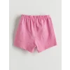 LCW baby Pembe Bisiklet Yaka Kız Bebek Şortlu Pijama Takımı