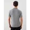 LCWAIKIKI Classic Gri Polo Yaka Kısa Kollu Erkek Tişört
