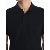 LCWAIKIKI Basic Siyah Polo Yaka Kısa Kollu Erkek Tişört