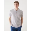 LCWAIKIKI Classic Gri Polo Yaka Kısa Kollu Erkek Tişört