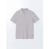 LCWAIKIKI Classic Gri Polo Yaka Kısa Kollu Erkek Tişört