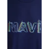 Mavi 0612587-70496 Mavi Baskılı Lacivert Tişört