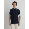 Mavi 066039-30651 Şerit Detaylı Lacivert Polo Tişört