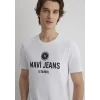 Mavi 066195-620 Mavi Jeans Baskılı Beyaz Tişört