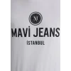 Mavi 066195-620 Mavi Jeans Baskılı Beyaz Tişört