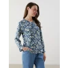 LCW Grace Mavi Bağlamalı Yaka Çiçekli Kadın Bluz