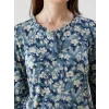 LCW Grace Mavi Bağlamalı Yaka Çiçekli Kadın Bluz