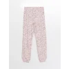 LCW DREAM Pembe Bisiklet Yaka Baskılı Uzun Kollu Kadın Pijama Takımı