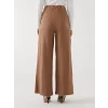LCW ECO Kahverengi Beli Lastikli Geniş Paça Kadın Pantolon
