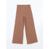 LCW ECO Kahverengi Beli Lastikli Geniş Paça Kadın Pantolon