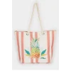 Defacto E7393 Çok Renkli Kadın Ananas Desenli Plaj Çantası