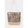 Defacto E7406 Toy Kadın Leopar Desenli Plaj Çantası