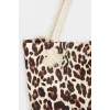 Defacto E7406 Toy Kadın Leopar Desenli Plaj Çantası